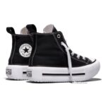 Converse Chuck Taylor All Star Lift Double Stack Παιδικά Sneakers Μποτάκια Μαύρα