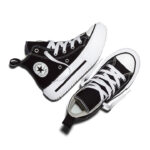 Converse Chuck Taylor All Star Lift Double Stack Παιδικά Sneakers Μποτάκια Μαύρα