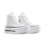 Converse Chuck Taylor All Star Lift Double Stack Παιδικά Sneakers Μποτάκια Λευκά