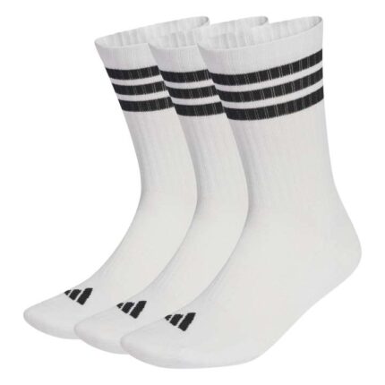 adidas 3-Stripes Cushioned Crew Socks Κάλτσες Λευκές με Ρίγες