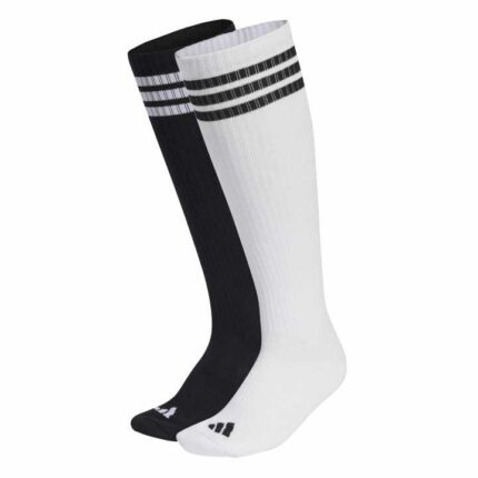 adidas 3-Stripes Knee Socks 2P Κάλτσες μέχρι το Γόνατο Λευκές / Μαύρες