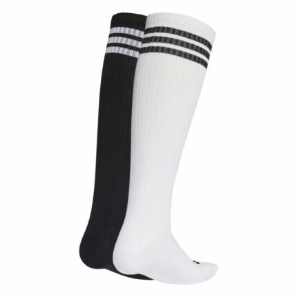 adidas 3-Stripes Knee Socks 2P Κάλτσες μέχρι το Γόνατο Λευκές / Μαύρες