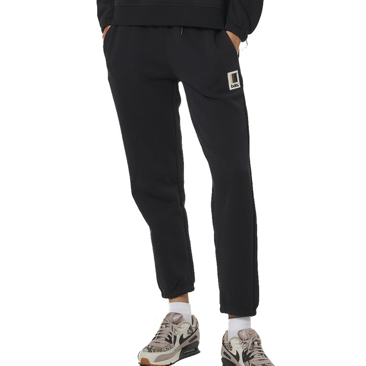 Body Action Fleece Joggers Black Γυναικείο Παντελόνι Μαύρο