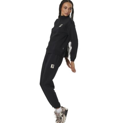 Body Action Fleece Joggers Black Γυναικείο Παντελόνι Μαύρο