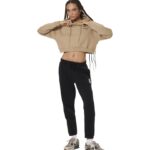 Body Action Fleece Joggers Black Γυναικείο Παντελόνι Μαύρο