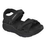 Skechers Relaxed Fit: D'Lux Walker Sandal - Bold City Γυναικεία Πέδιλα Μαύρα