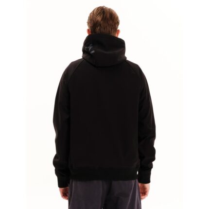 Emerson Hooded Raglan Bonded Bomber Jacket Ανδρικό Raglan Μπουφάν Με Κουκούλα Μαύρο