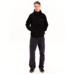 Emerson Hooded Raglan Bonded Bomber Jacket Ανδρικό Raglan Μπουφάν Με Κουκούλα Μαύρο