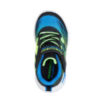 Skechers S Lights: Flex-Glow Ultra Βρεφικά Sneakers με Φωτάκια Μαύρο / Μπλε / Λαχανί