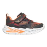Skechers S Lights: Flex-Glow Ultra Βρεφικά Sneakers με Φωτάκια Γκρι / Κόκκινο / Πορτοκαλί