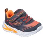 Skechers S Lights: Flex-Glow Ultra Βρεφικά Sneakers με Φωτάκια Γκρι / Κόκκινο / Πορτοκαλί