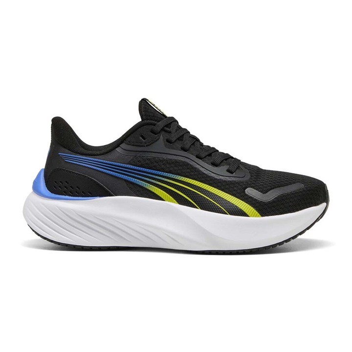 Puma Pounce Lite Jr Παιδικά Running Μαύρα / Μπλε / Κίτρινα