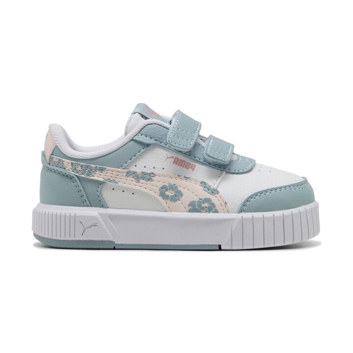 Puma Carina Mia Floral V Inf Βρεφικά Sneakers Λευκά / Βεραμάν