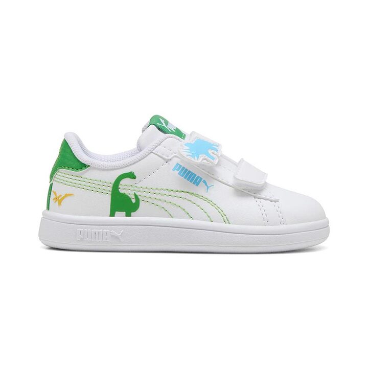 Puma Smash 3.0 Dino V Inf Βρεφικά Sneakers Λευκά / Πράσσινο