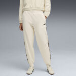 Puma Ess Graphic Animal Comfort High-Waist Sweatpants FL cl Γυναικείο Παντελόνι Μπεζ / Λεοπάρ