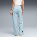 Puma Ess Elevated High-Waist Straight Pants Γυναικείο Παντελόνι Σιέλ