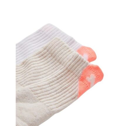 Puma Heart Logo Short Crew Sock 2p Κάλτσες με Καρδιά Λευκές / Μπεζ / Σομόν