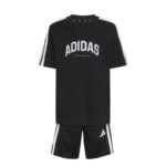 adidas Little Kids Collegiate Set Παιδικό Σετ Μαύρο