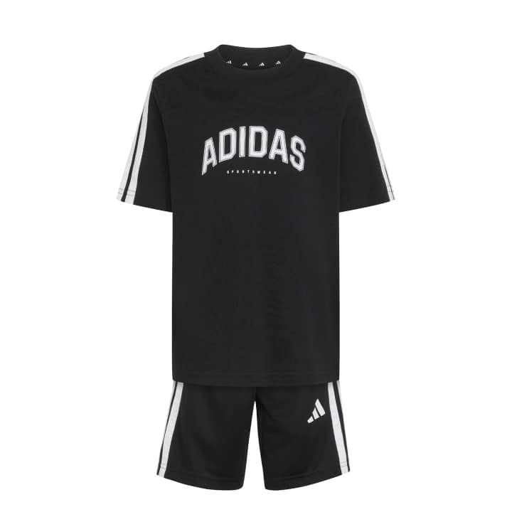 adidas Little Kids Collegiate Set Παιδικό Σετ Μαύρο