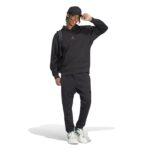 adidas ALL SZN Fleece Hoodie Ανδρική Φούτερ Μπλούζα με Κουκούλα Μαύρη
