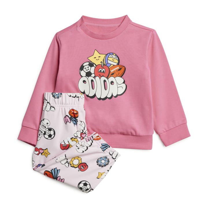 adidas Seasonal Essentials Fun Track Suit Set Kids Βρεφικό Σετ Φόρμας Ροζ