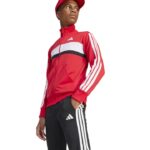 adidas Seasonal Essentials Tiberio 3-Stripes Tricot Track Suit Kids Παιδικό Σετ Φόρμας Κόκκινο/Μαύρο
