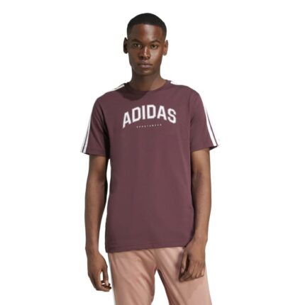 adidas Codes Collegiate Linear Graphic Tee Ανδρικό Κοντομάνικο Μπορντό
