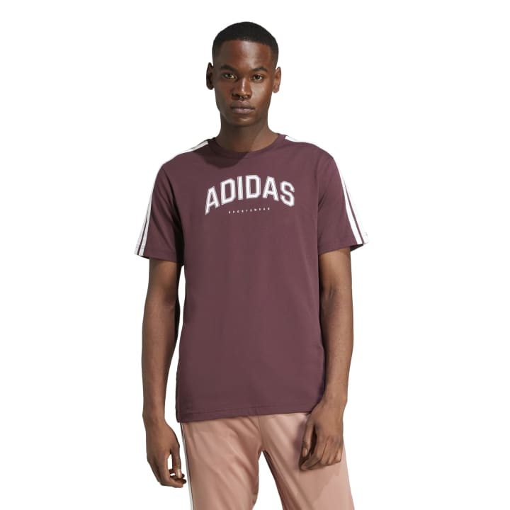 adidas Codes Collegiate Linear Graphic Tee Ανδρικό Κοντομάνικο Μπορντό