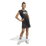 adidas Seasonals Collegiate Typography Dress Παιδικό Φόρεμα Μαύρο