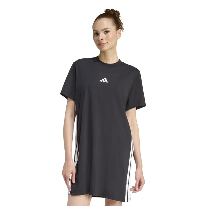 adidas Essentials 3-Stripes Tee Mini Dress Γυναικείο Φόρεμα Μαύρο