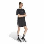 adidas Essentials 3-Stripes Tee Mini Dress Γυναικείο Φόρεμα Μαύρο