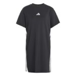 adidas Essentials 3-Stripes Tee Mini Dress Γυναικείο Φόρεμα Μαύρο