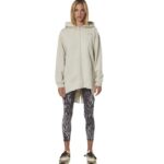 Body Action Slub Hooded Fishtail Jacket Moonstruck Grey Γυναικεία Ζακέτα Μακριά με Κουκούλα Μπεζ