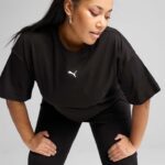 Puma Ess Relaxed Tee Γυναικεία Κοντομάνική Μπλούζα Μαύρη