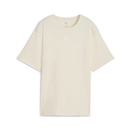 Puma Ess Relaxed Tee Γυναικεία Κοντομάνική Μπλούζα Εκρού