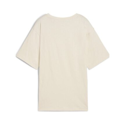 Puma Ess Relaxed Tee Γυναικεία Κοντομάνική Μπλούζα Εκρού