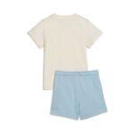 Puma Minicats ESS Tee and Shorts Infant Βρεφικό Σετ Εκρού / Σιελ