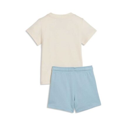 Puma Minicats ESS Tee and Shorts Infant Βρεφικό Σετ Εκρού / Σιελ