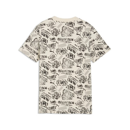 Puma MID90s ΑΟP Tee Παιδική Κοντομάνικη Μπλούζα Εκρού / Μαύρο