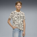 Puma MID90s ΑΟP Tee Παιδική Κοντομάνικη Μπλούζα Εκρού / Μαύρο