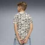 Puma MID90s ΑΟP Tee Παιδική Κοντομάνικη Μπλούζα Εκρού / Μαύρο