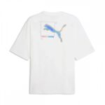 Puma Graphic Back Tee Ανδρική Κοντομάνικη Μπλούζα Λευκή