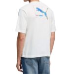 Puma Graphic Back Tee Ανδρική Κοντομάνικη Μπλούζα Λευκή