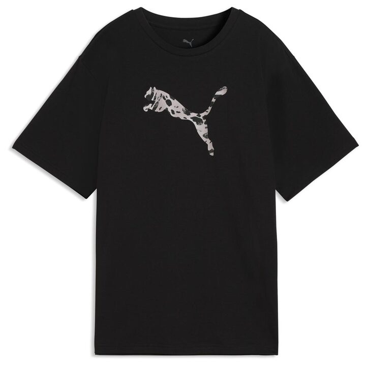 Puma Essentials Graphics Animal Relaxed Tee Γυναικεία Κοντομάνικη Μπλούζα Μαύρη