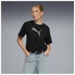 Puma Essentials Graphics Animal Relaxed Tee Γυναικεία Κοντομάνικη Μπλούζα Μαύρη