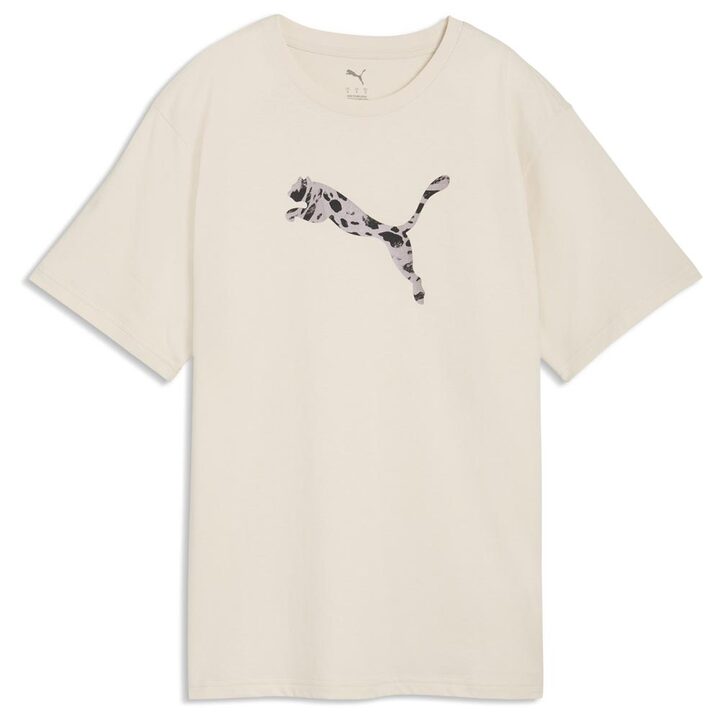 Puma Essentials Graphics Animal Relaxed Tee Γυναικεία Κοντομάνικη Μπλούζα Μπεζ