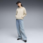 Puma Ess Graphic Animal Comfort Hoodie TR Γυναικείο Φούτερ Μπεζ / Λεοπάρ