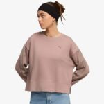 Puma HER Relaxed Crew TR Γυναικείο Φουτερ Σάπιο Μήλο