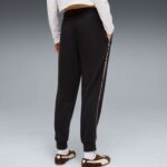 Puma Ess Graphic Animal Comfort Pants TR cl Γυναικείο Παντελόνι Μαύρο / Λεοπάρ