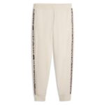 Puma Ess Graphic Animal Comfort Pants TR cl Γυναικείο Παντελόνι Μπεζ / Λεοπάρ